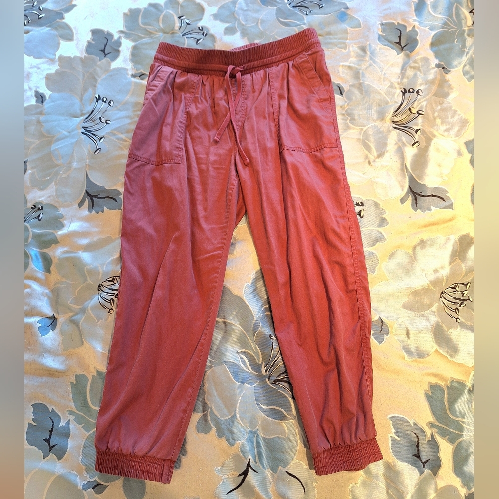 Women's Brown Rust Jogger Drawstring Pants Size L